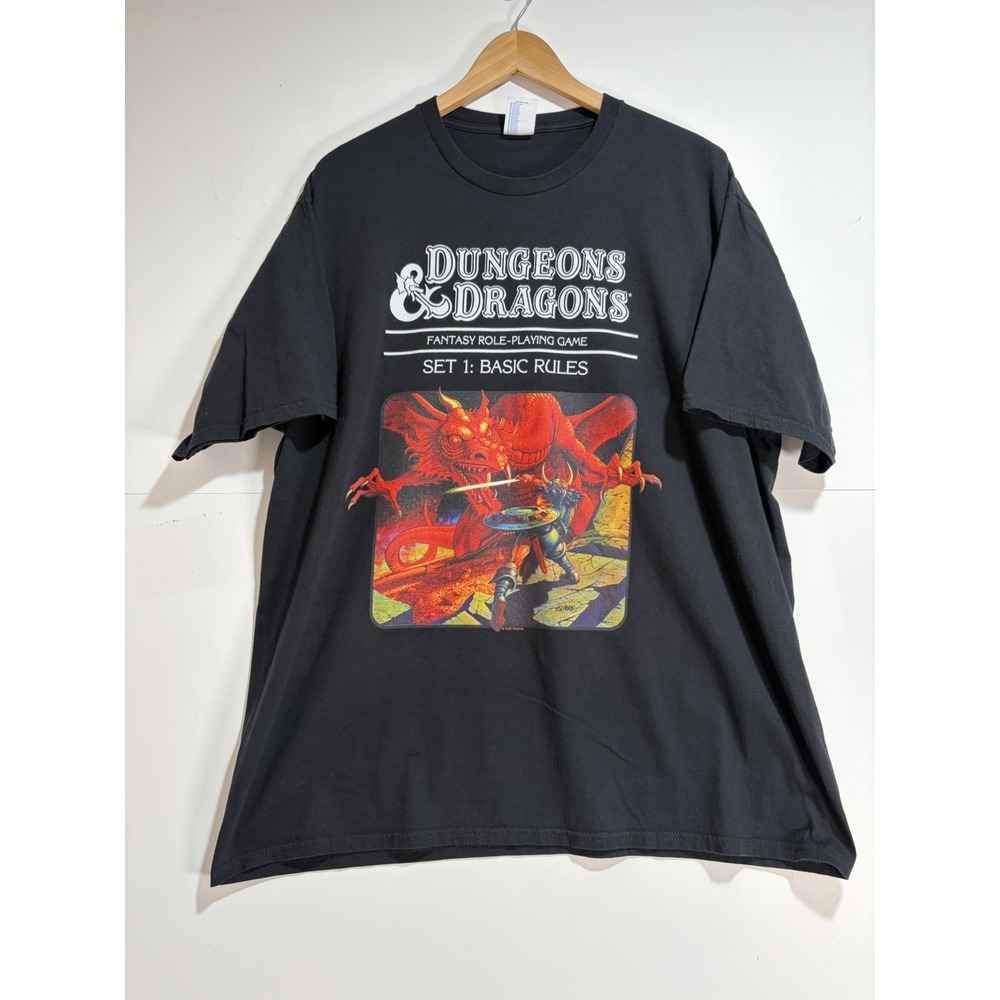 DUNGEONS & DRAGONS FANTASY ROLE PLAYING GAME 2XL BLACK SHORT SLEEVE T-SHIRT 2022